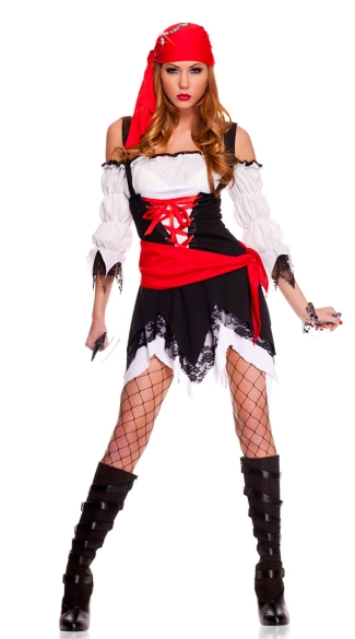 Pirate Vixen Girl Costume, Pirate Costume, Pirate Halloween Costume