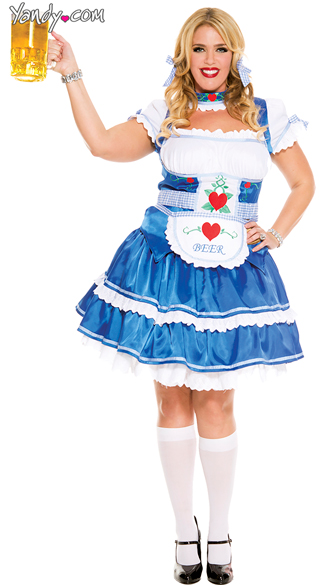 Plus Size Loving Beer Sweetie Costume Plus Size Blue Beer Girl Costume Plus Size Blue German