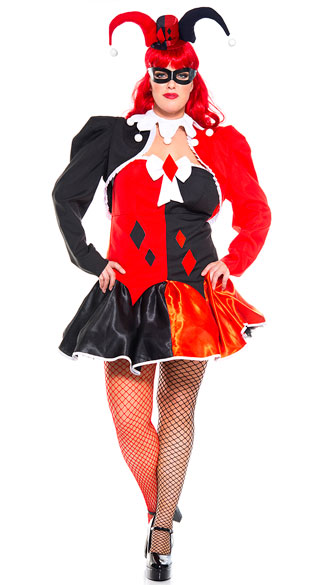 Plus Size Cute Quinn Costume, plus size sexy cute quinn costume, plus ...