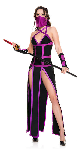 Ninja Slayer Costume, Ninja High Slit Dress Costume - Yandy.com