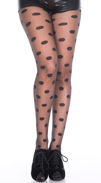 Sheer Polka Dot Pantyhose Black Pantyhose Polka Dot Pantyhose 3713