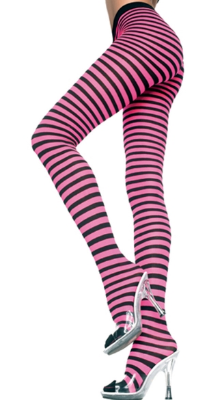 plus size green and white striped tights