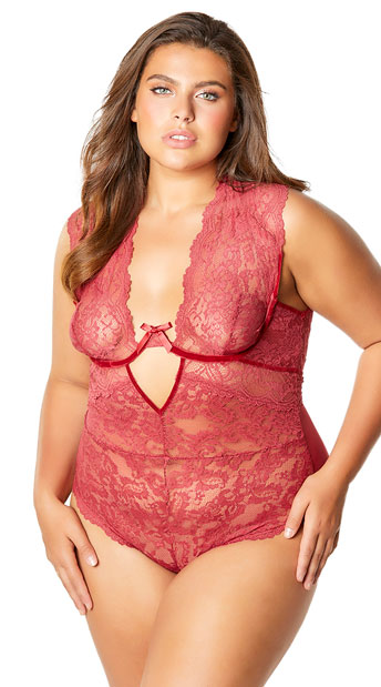 Plus Size Suzette Lace Teddy