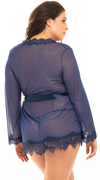 lace robes plus size