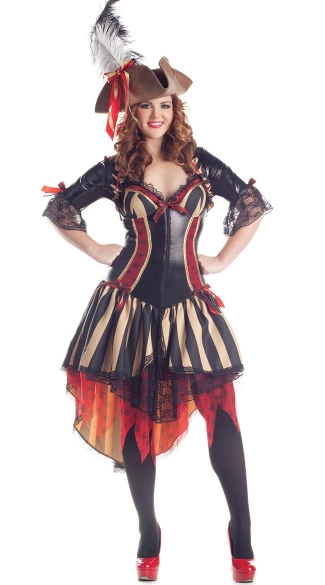 Plus Size Deluxe Pirate Costume Plus Size Pirate Corset Costume