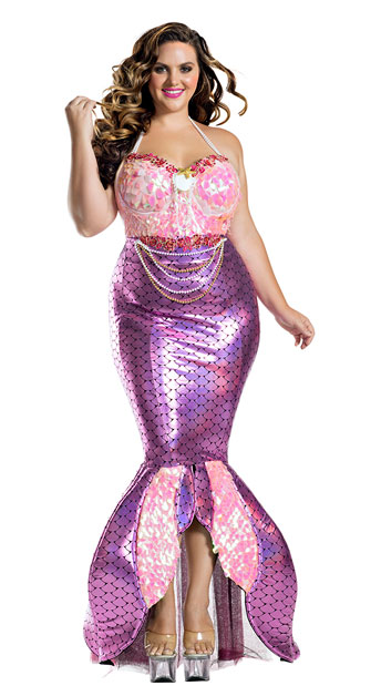 Plus Size Blushing Beauty Mermaid Costume Plus Size Sequin Mermaid 4838