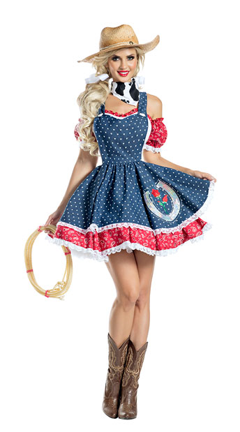 Howdy Hottie Costume, denim cowgirl 