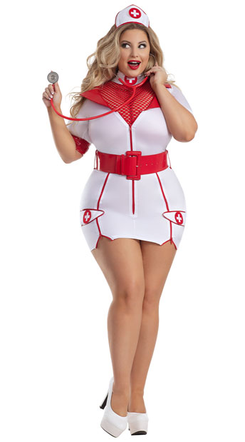 Plus Size Nurse High Temps Costume, Sexy Nurse Costume - Yandy.com