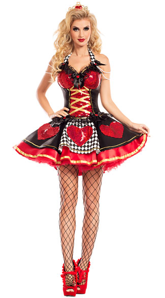 Adult Off With Their Heads Sexy Queen of Hearts Costume - DeluxeAdultCostumes.com