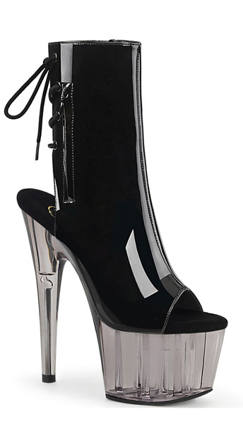 7 inch peep toe thick heel women pumps women fashion 18cm Platform Sexy High  Heel Shoes strappy exotic shoes - AliExpress