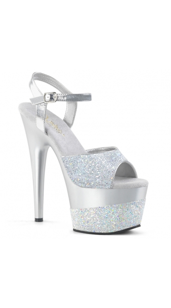 7 Inch Metallic Glitter Platform Sandal, 7 Inch Glitter Platform Heel ...