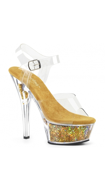 6 inch clear platform heels