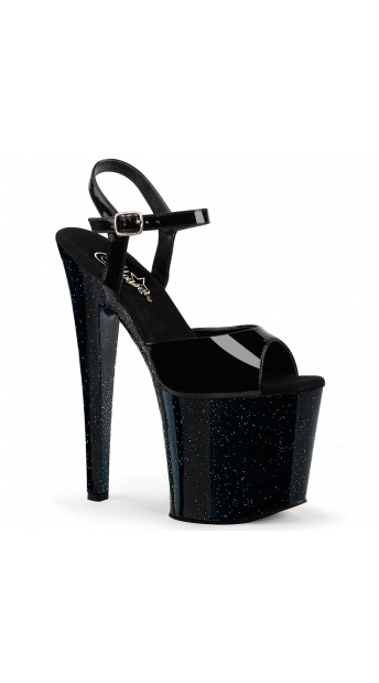 black 2 inch heel sandals