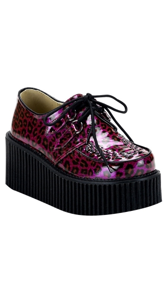 Rockabilly Cheetah Creeper Shoe, Cheetah Creepers, Rockabilly Creeper