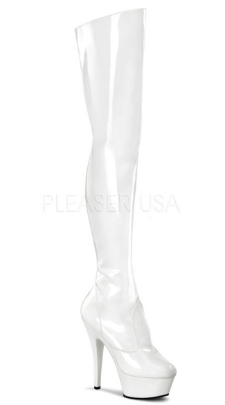 6 inch platform thigh high boots
