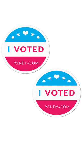 Yandy I Voted Pasties, Sexy Election Day Accessories - Yandy.com