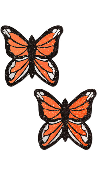 Glittering Monarch Butterfly Pasties, butterfly pasties - Yandy.com