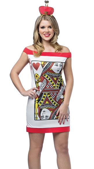 Queen Of Hearts Dress Costume, Hearts Queen Playing Cards Costume ...