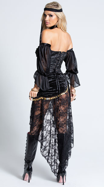 all black gypsy costume