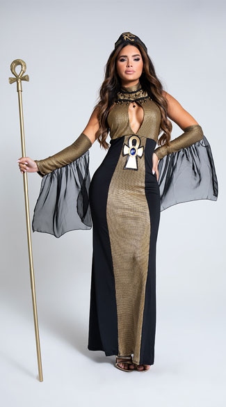 Egyptian Ruler Costume Black And Gold Egyptian Queen Costume Yandy Com