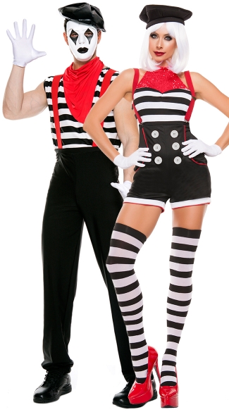 Silence Is Golden Couples Costume, Mime, All Mime costume, Sexy ...