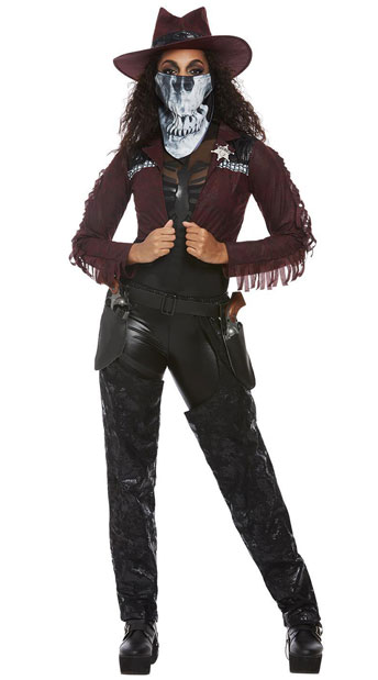Ghostly Western Cowgirl Costume 