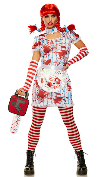 Vil Burger Babe Costume Sexy Scary Wendy Fast Food Costume 