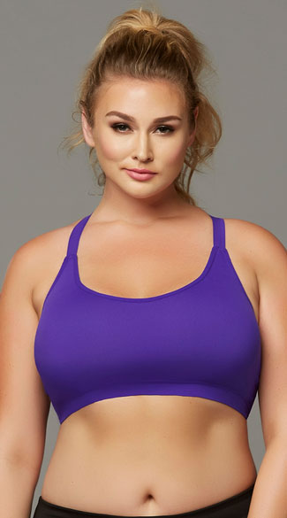 plus size strappy sports bra