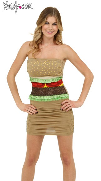 Sexy Hamburger Costume Hamburger Halloween Costume Sexy Burger Costume Burger Halloween