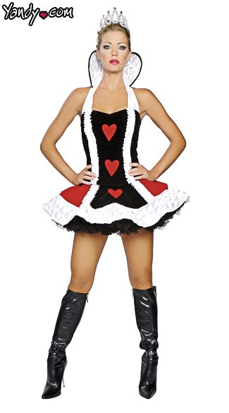 Sexy Queen of Hearts Costume, Queen of Hearts Halloween Costume, Deluxe ...