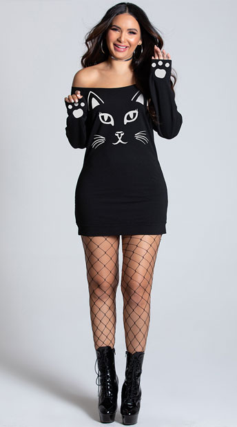 black dress cat costume