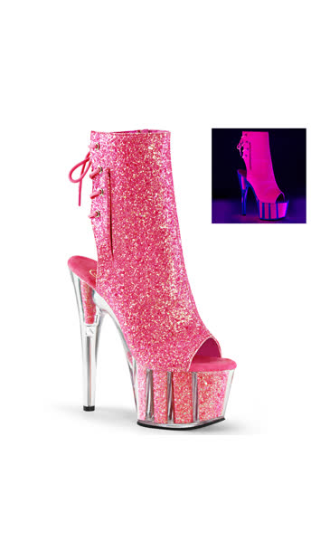 pink sparkly ankle boots