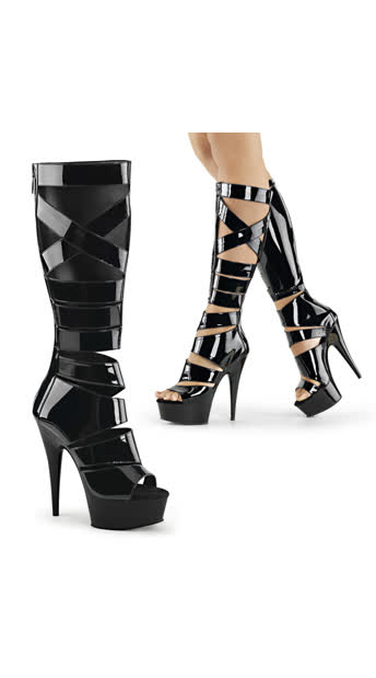 averil 6 eye heeled boot