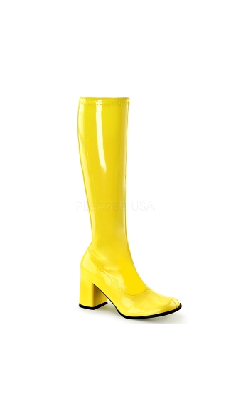 Go Go Dancin' Neon Patent Boot, Cheap Shoes, Costume Boots