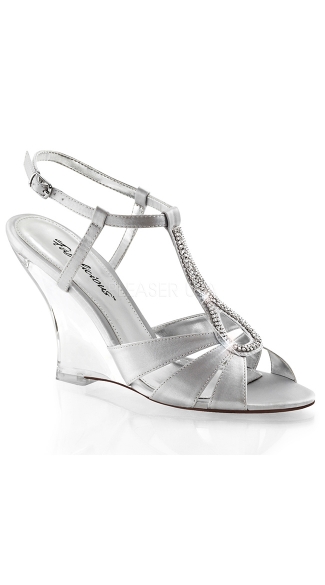 silver rhinestone wedges