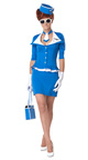 Retro Flight Attendant Costume, Stewardess Costume, Flight Attendant ...