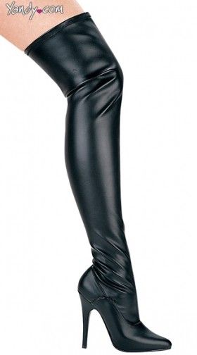 wet look over the knee boots
