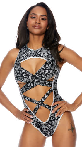 exotic dancewear one piece chaps one piece stripper outfit stage dancer