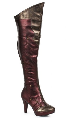 Metallic Thigh High Boots
