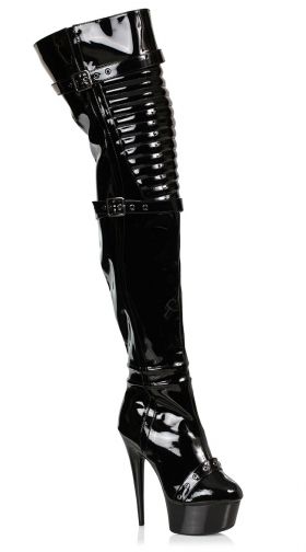 thigh high latex boots