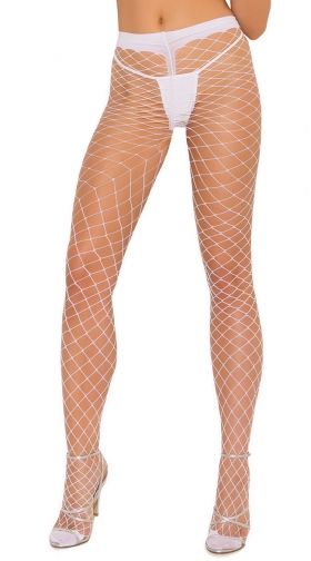 Adult Women's Mini Diamond Net Pantyhose Neon Yellow