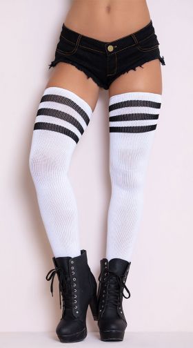 Athletic Ribbed Thigh Highs