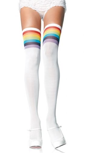 Over The Rainbow Thigh High Socks