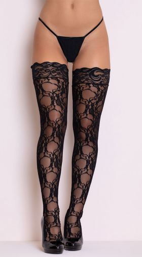 Opaque Thigh Highs Stockings Satin Bow Halloween Costume Spiderweb Lined Tights