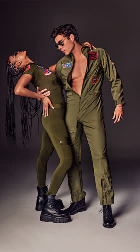 Top Gal Costume Sexy Top Gun Costume 0232