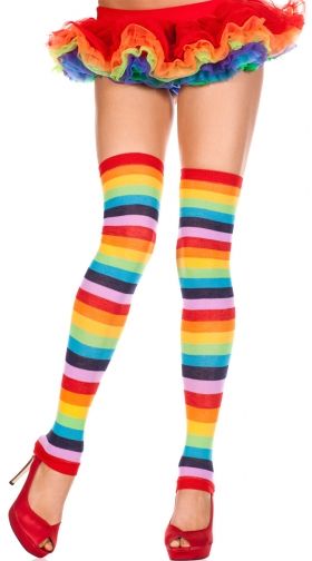 Acrylic Rainbow Leg Warmers