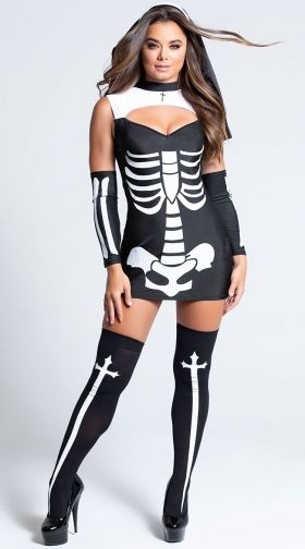 Sexy skeleton store costume