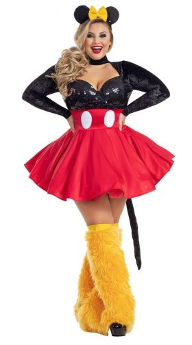 Adult Plus Size Minnie Mouse Costume, Sexy Plus Size Minnie Mouse Costume