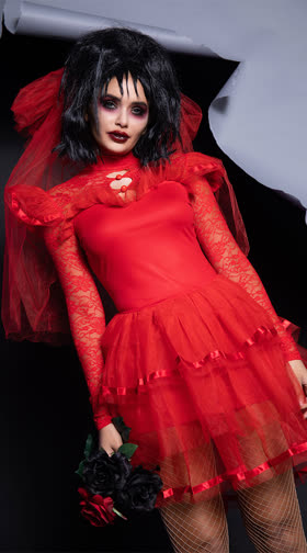 Red Dead Beetle Bride Costume, Red Beetle Bride Costume - Yandy.com