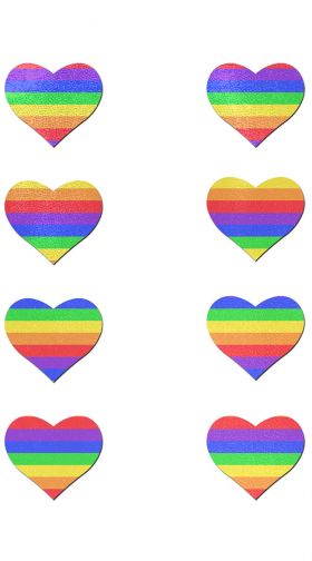 Mini Rainbow Heart Pasties